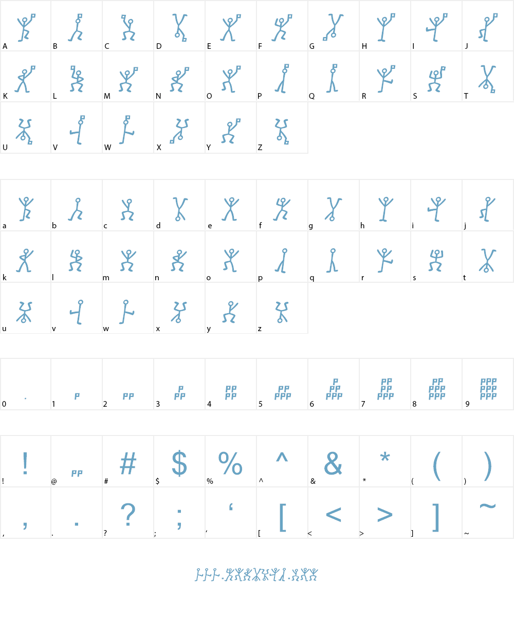GL-DancingMen Font Character